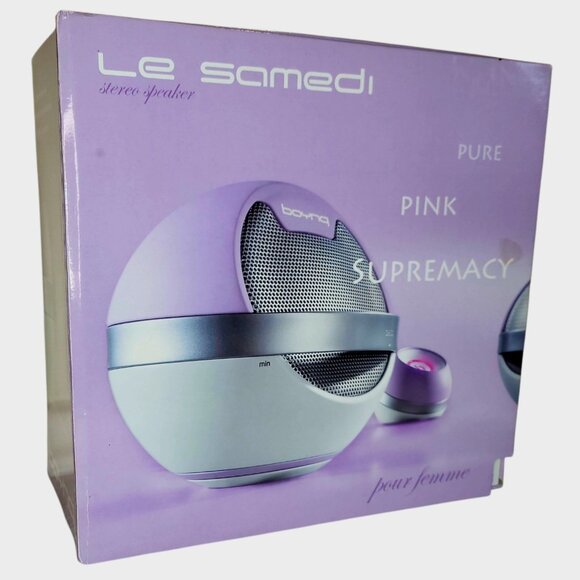 Boynq Le Samedi Stereo Speakers Pink Supremacy for PC volume treble bass control - Picture 1 of 10